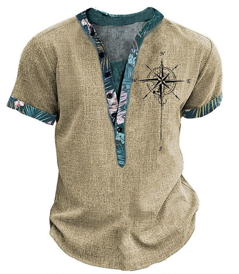 European And American 3D Printed Shirt