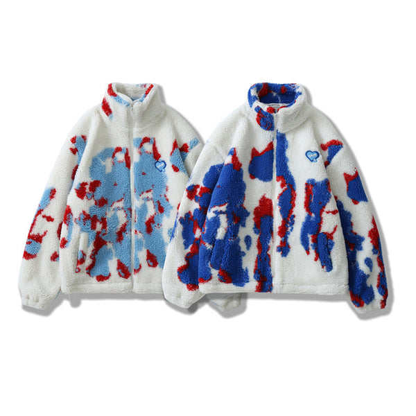Men's Hong Kong Style Thickened Casual Love Lamb Velvet Jacket