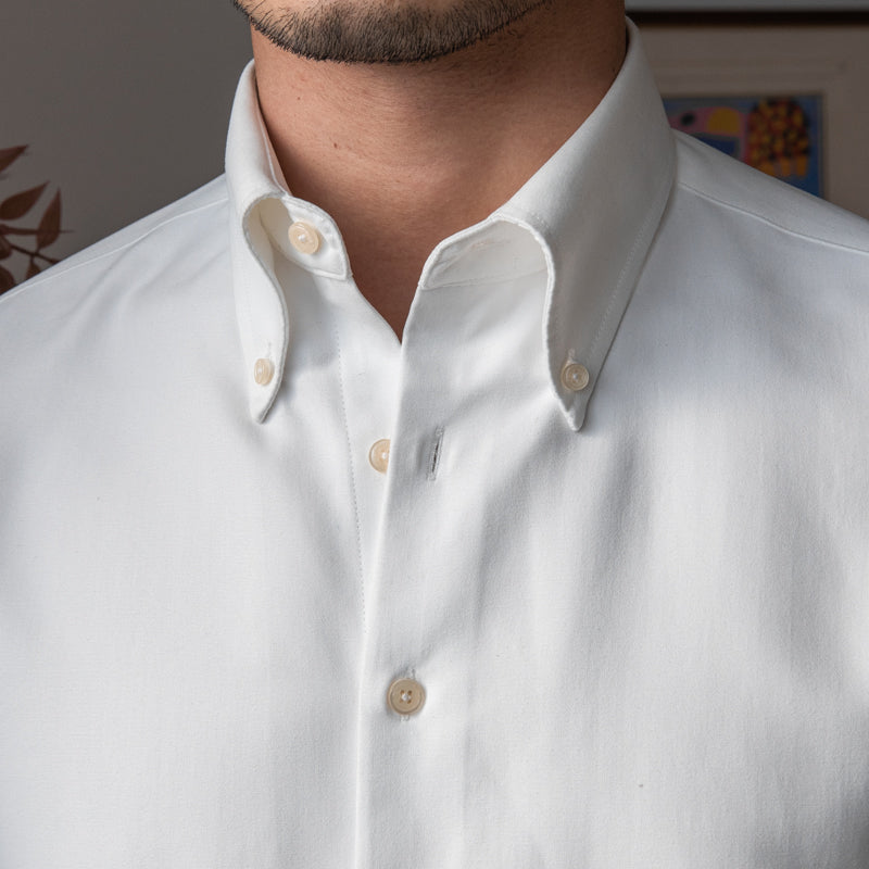 Thick Warm Gentleman's Large Pointed Collar Retro Shirt