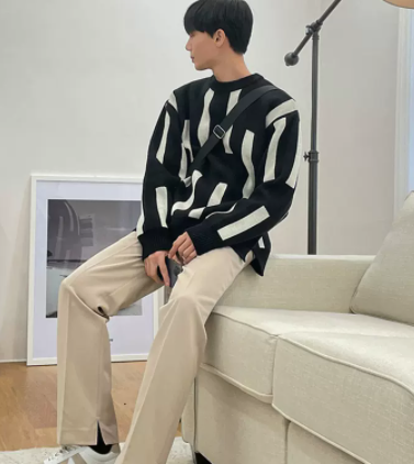 Retro Japanese Lazy Men's Sweater Casual