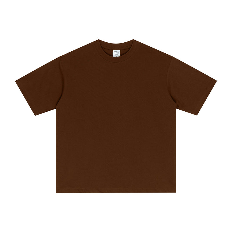 Street Long-staple Cotton Solid Color Short Sleeve t-shirt