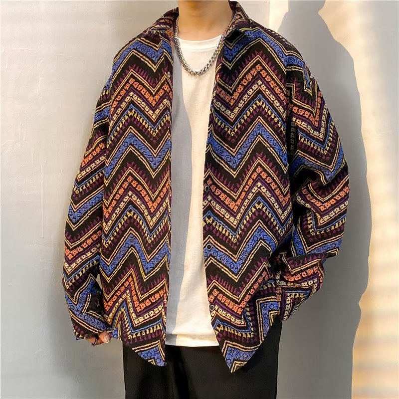 High Street Stitching Plaid jacket For Men