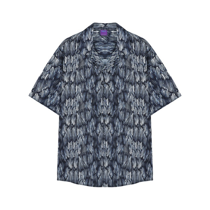 Men's Floral Full Print Short Sleeve Shirt