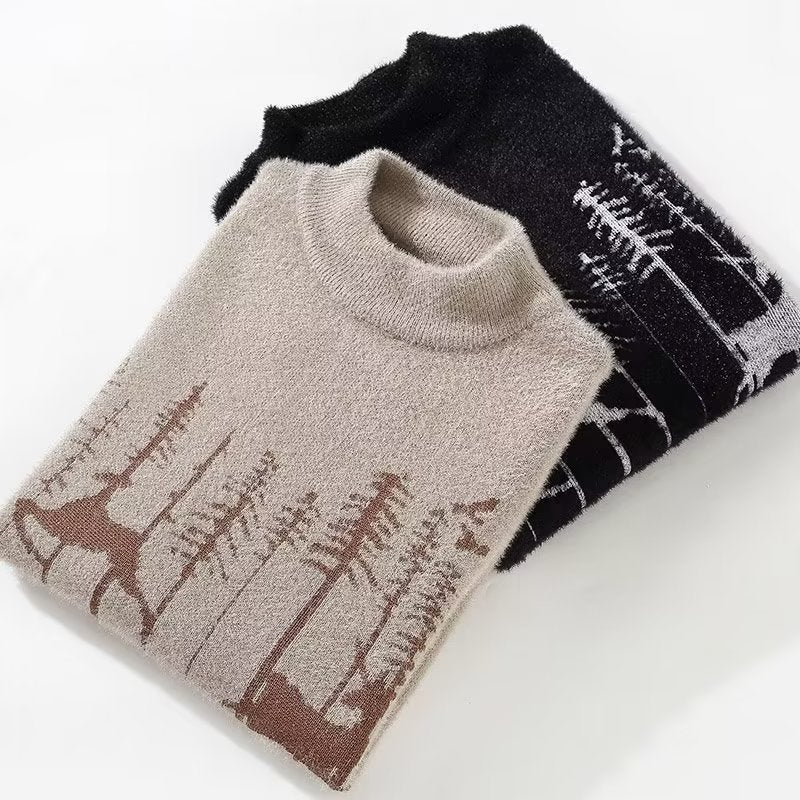 Autumn And Winter Half Turtleneck Sweater