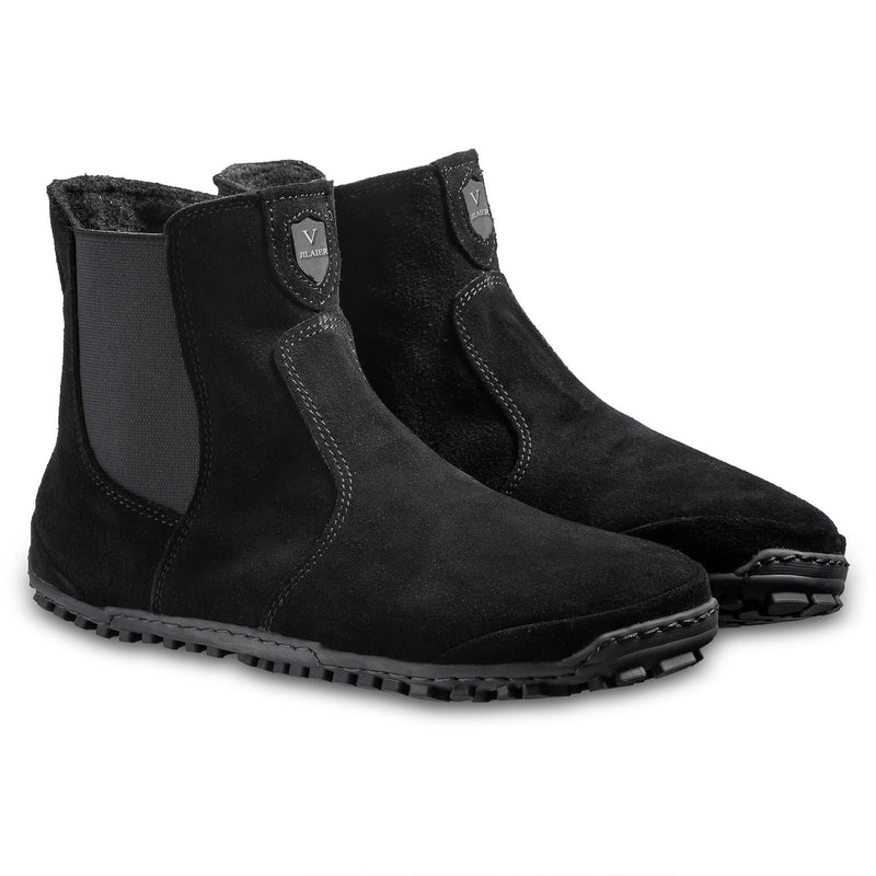 Men And Women Wear Round Toe Color-blocking Single Boots