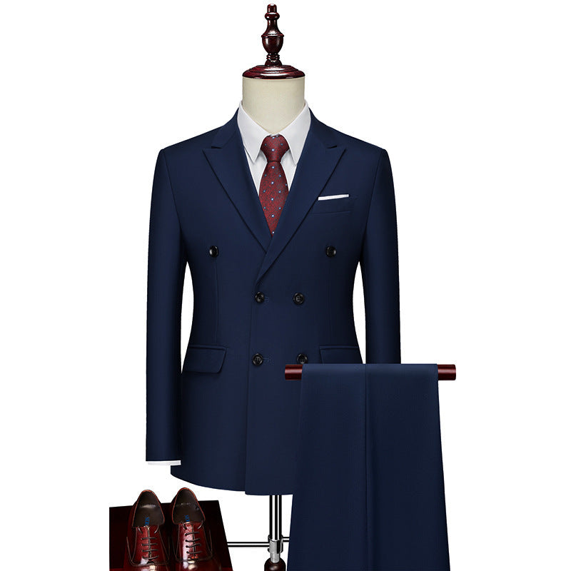 Men's Business Casual Suit Double Breasted Suit
