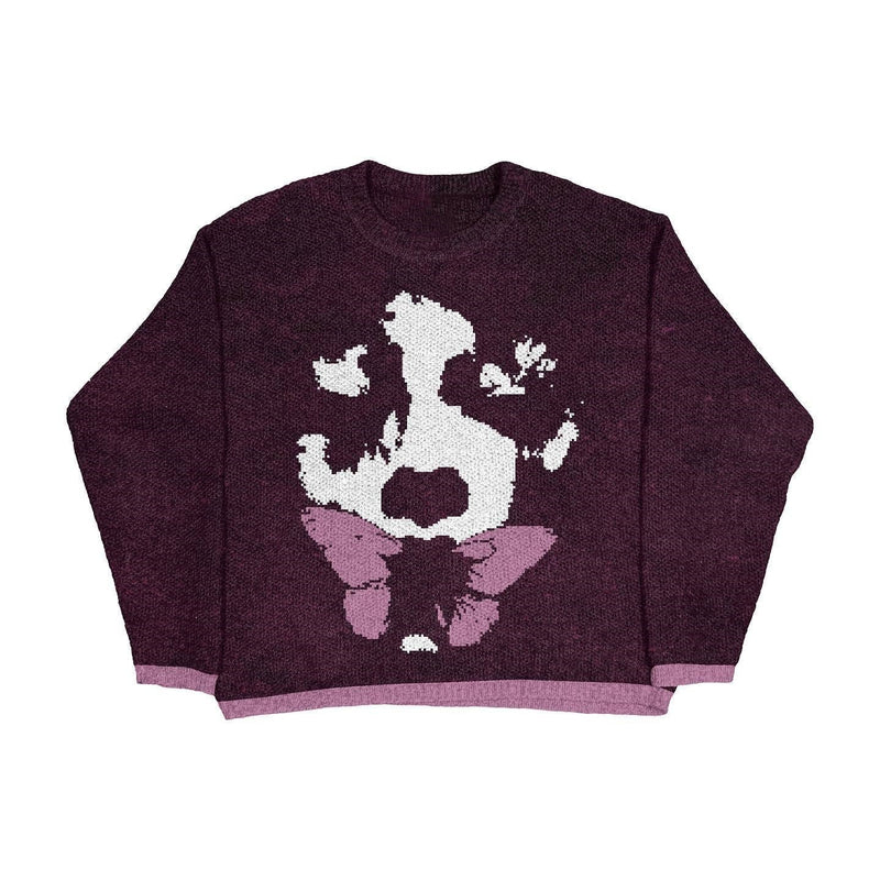 Men's Creative Pattern Printing Loose Casual Sweater