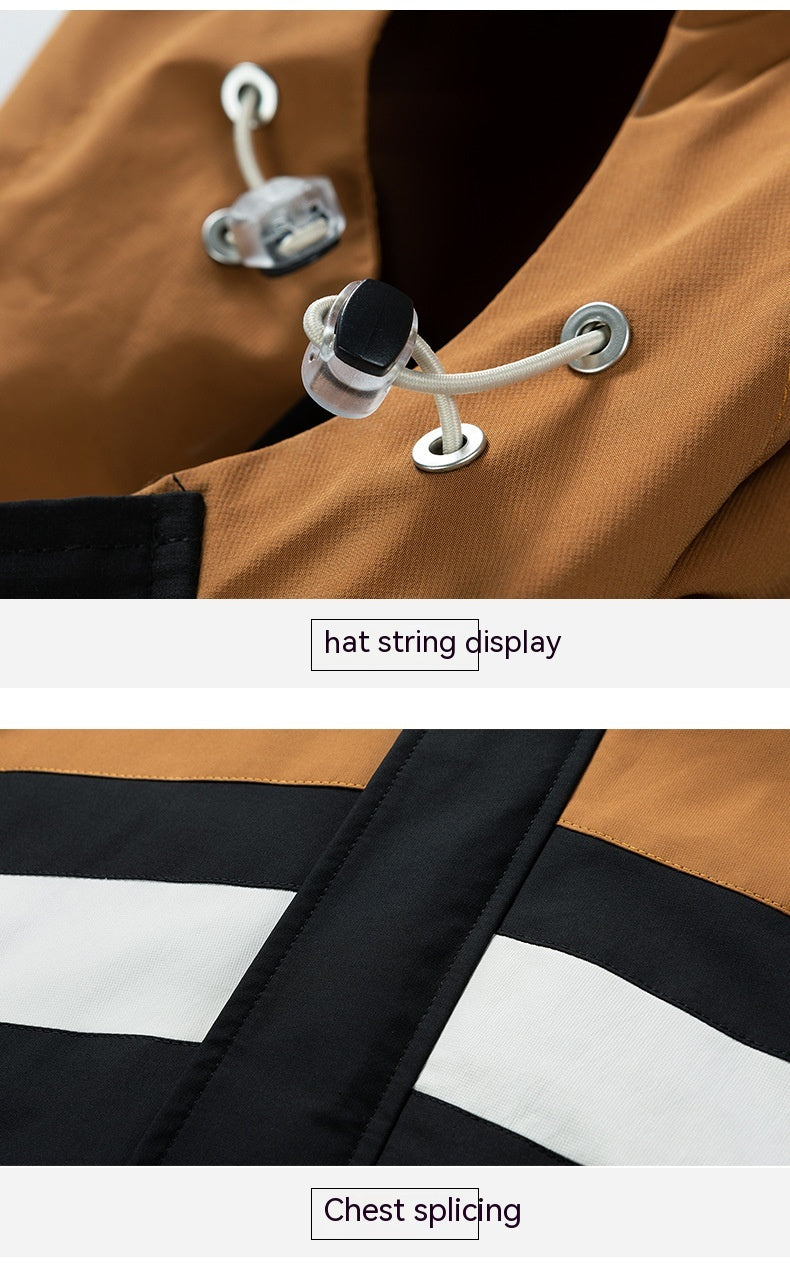 Men's Colorblock Hooded jacket