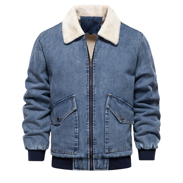 Men's Plush Denim Jacket