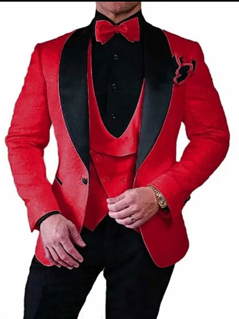 Men's Three-piece Slim-fit Business Suit