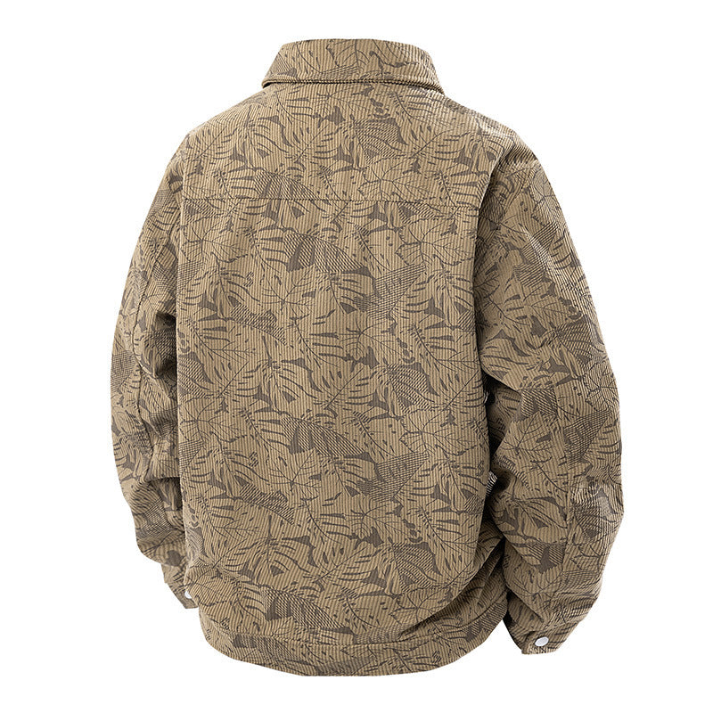 Corduroy Slim-fit Spring And Autumn Lapel Young And Middle-aged Casual Jacket For Men