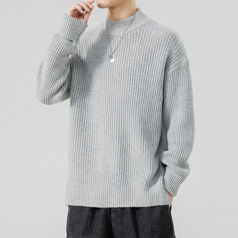 Half High Neck Sweater For Men