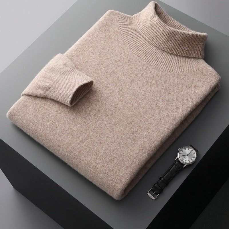 Men's High Lapel Pullover Autumn And Winter Loose Knitted sweater