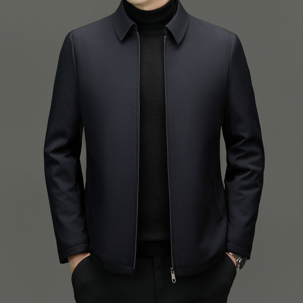 Middle-aged Father Business Casual Pure Color Cotton coat