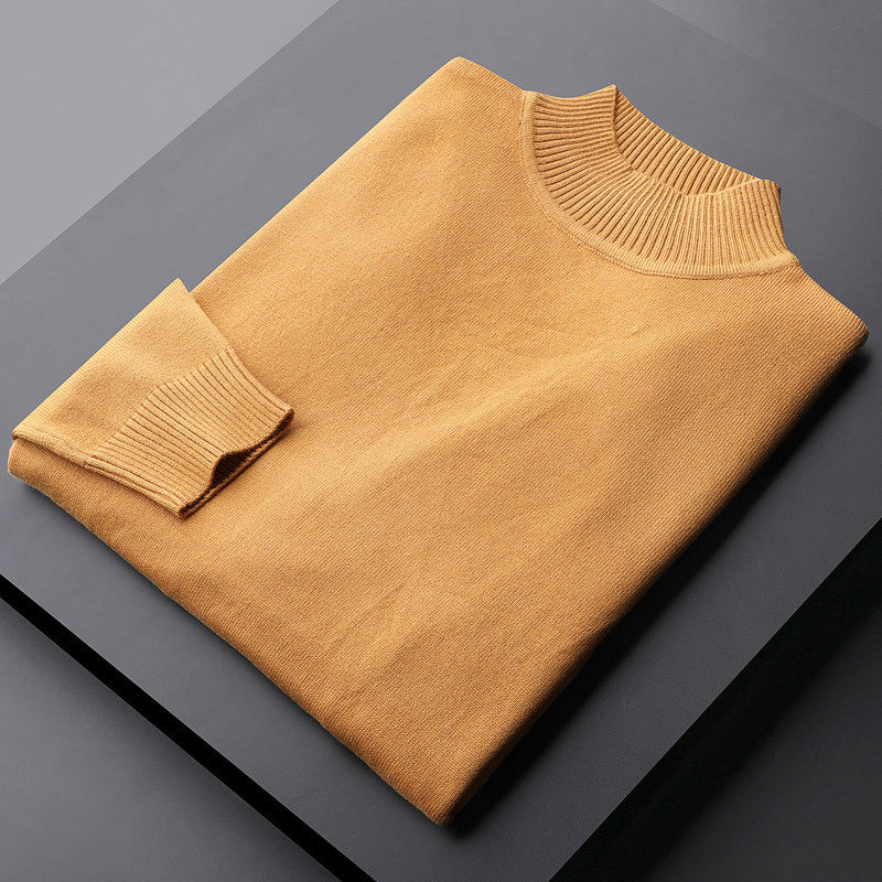 Men's Autumn And Winter Thermal Head Cover Half Turtleneck sweater