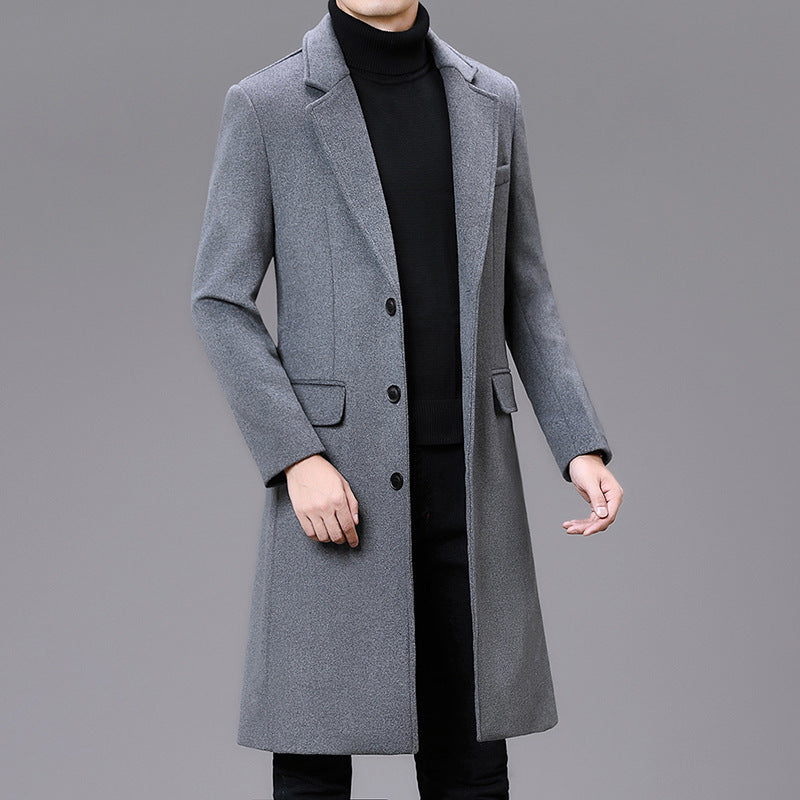 Men Casual Plus Cotton business trench Coat