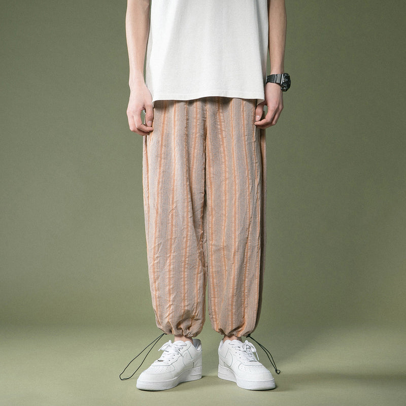 Thin High Waist Straight Lantern Harem Pants
