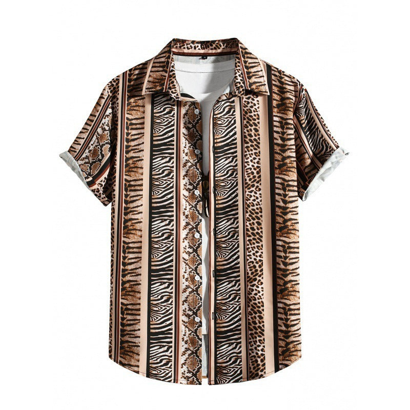 Men's Casual Short Sleeve Loose Beach Shirt