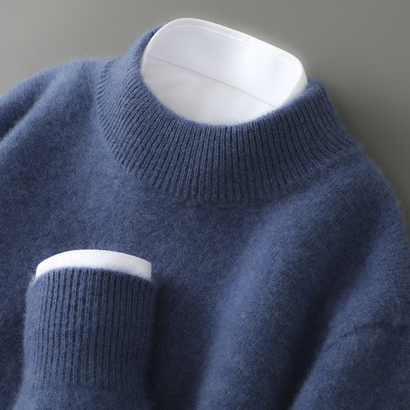Men's Half-high Collar Thickened Loose Pullover sweater