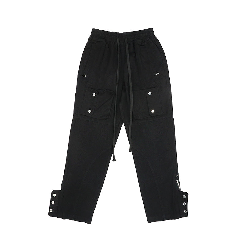 High Street Fan Energy Three-dimensional Pocket Loose Overalls