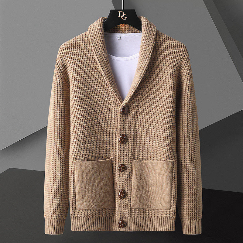 Lapel Button Cardigan Sweater