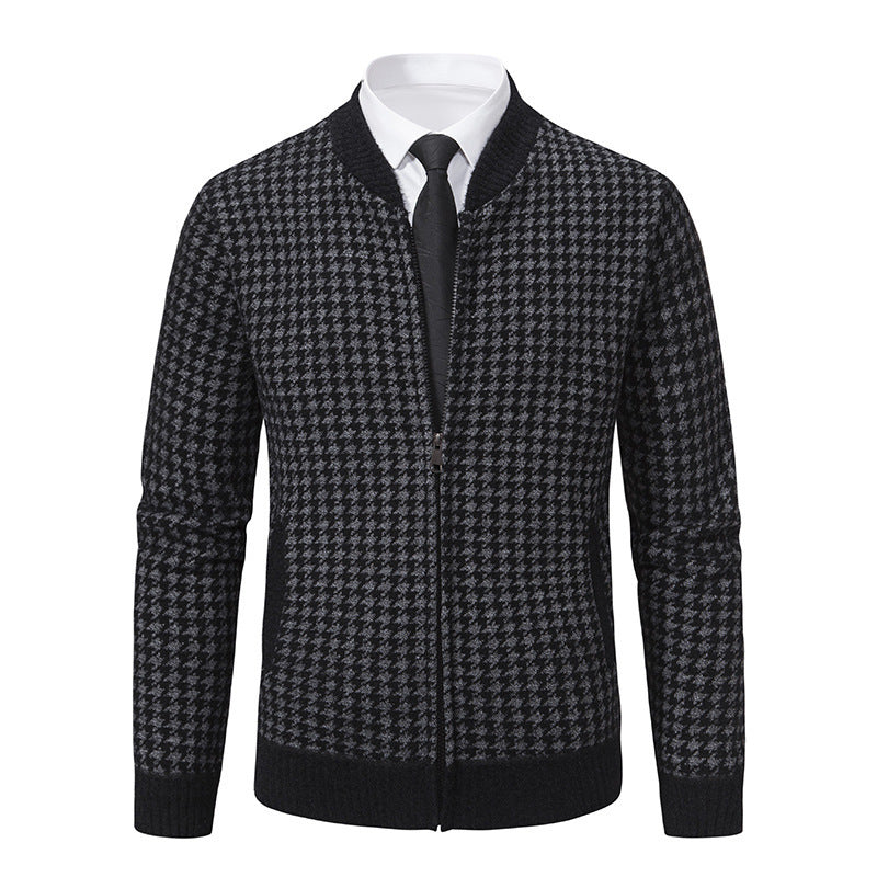 Men's Sweater Coat Cardigan Long Sleeve Knitted Thickened Warm sweater