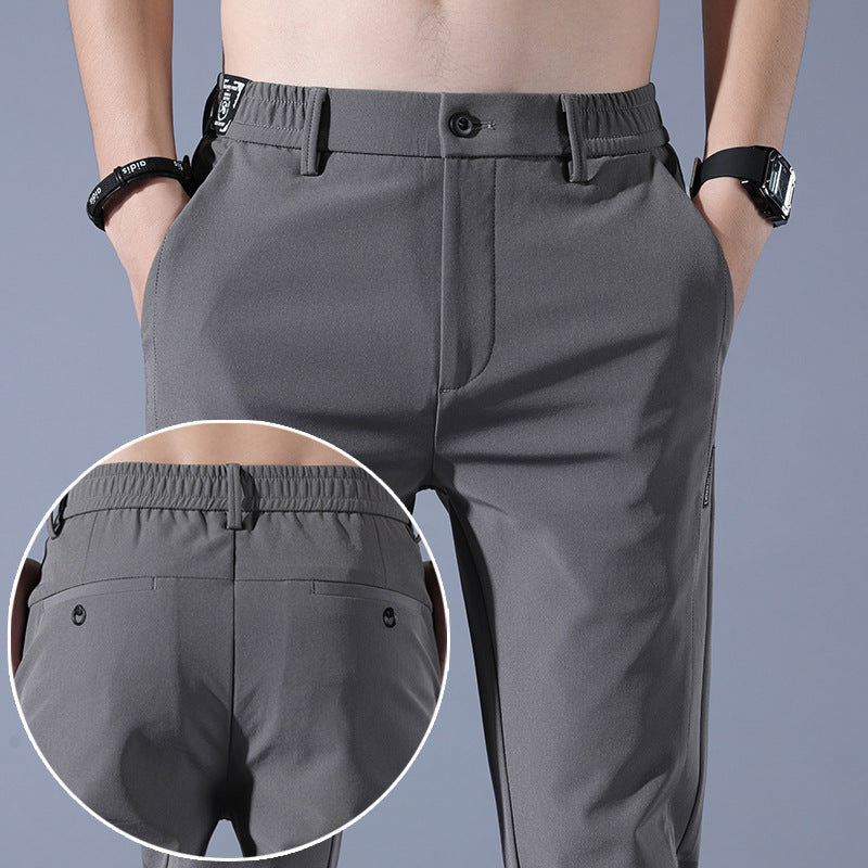 Summer Thin Ice Silk Smooth Stretch Casual Pants