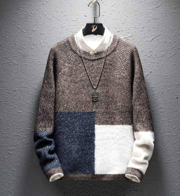 Long sleeve round neck casual sweater