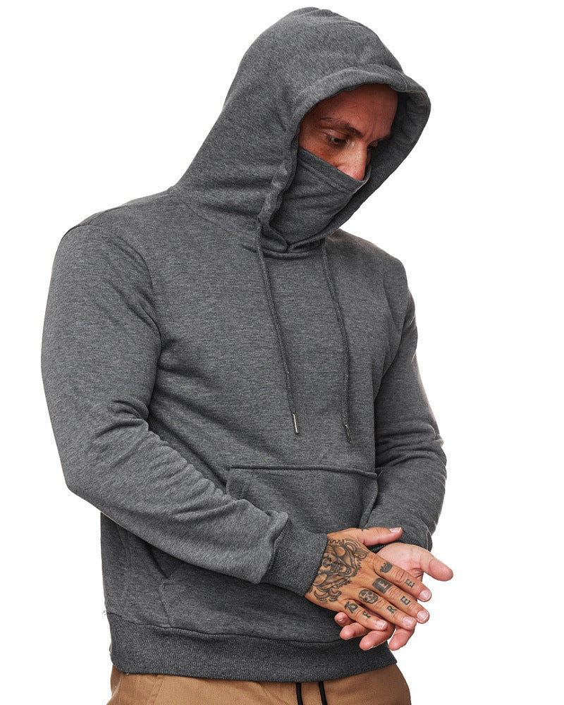 Autumn Sports Solid Color hoodie men