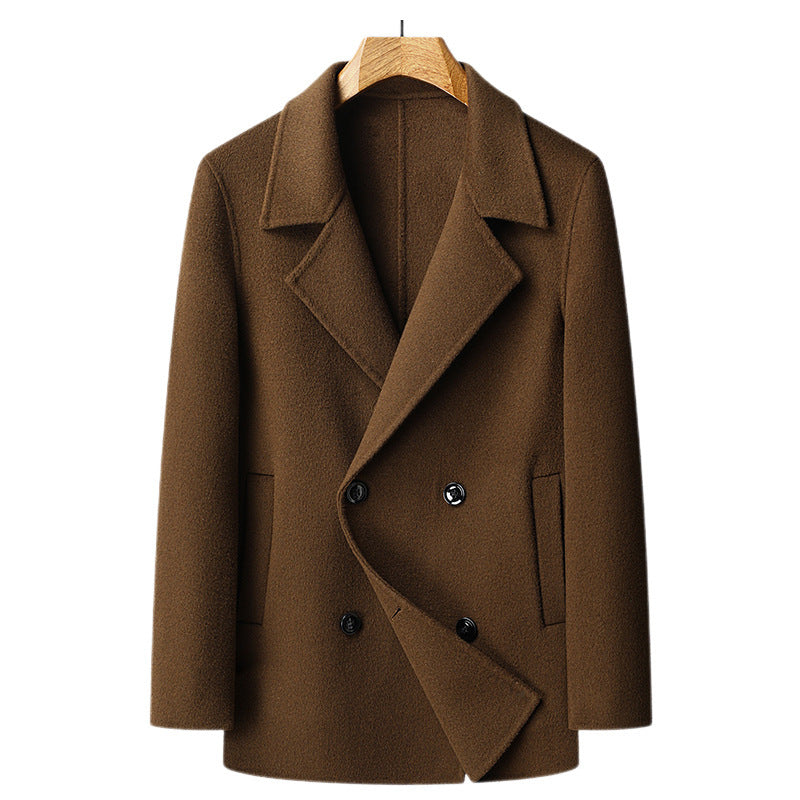 Handmade Woolen  Double Breasted Coat