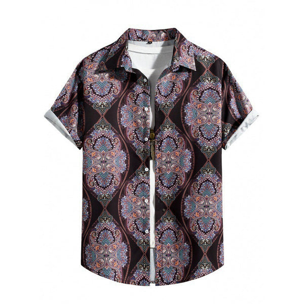 Men's Casual Short Sleeve Loose Beach Shirt