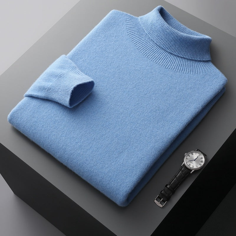Men's High Lapel Pullover Autumn And Winter Loose Knitted sweater