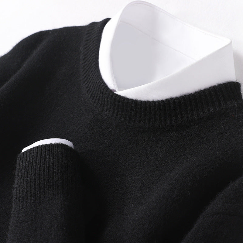 Men's Thickened Pullover Sheep Fur Sweater