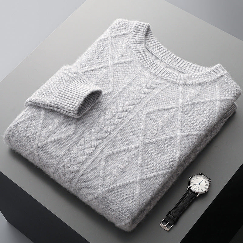 Thick Loose Twist Base Cardigan Sweater