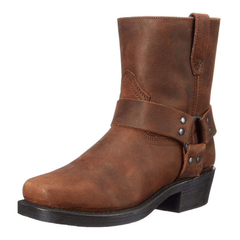 Retro Ankle Cowboy Mid-top Men's Rivet High Heel Knee-high Boots