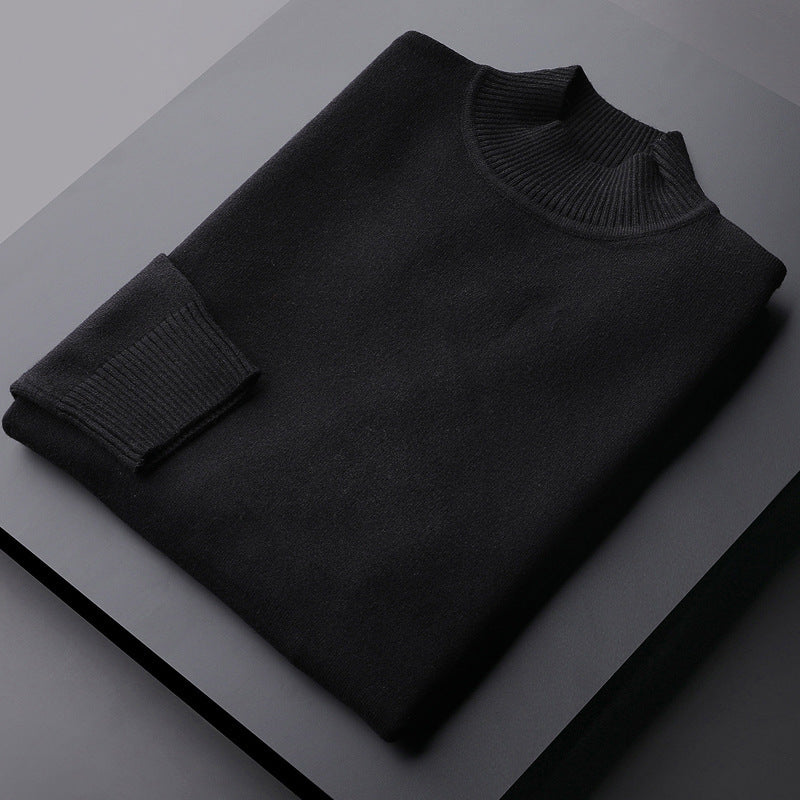 Men's Autumn And Winter Thermal Head Cover Half Turtleneck sweater