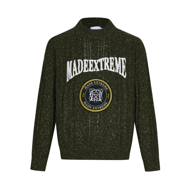 Vintage Thick Twisted Snowflake Sweater For Men