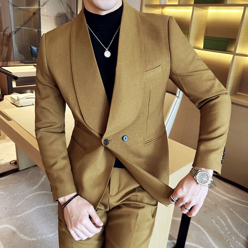 Double Breasted Men's Casual Suit