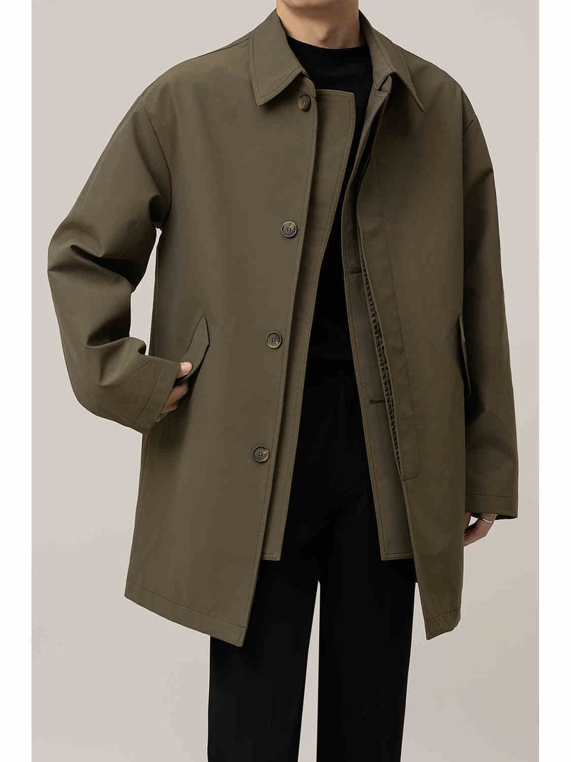 Mid-length Men's Duster Casual Loose Jacket
