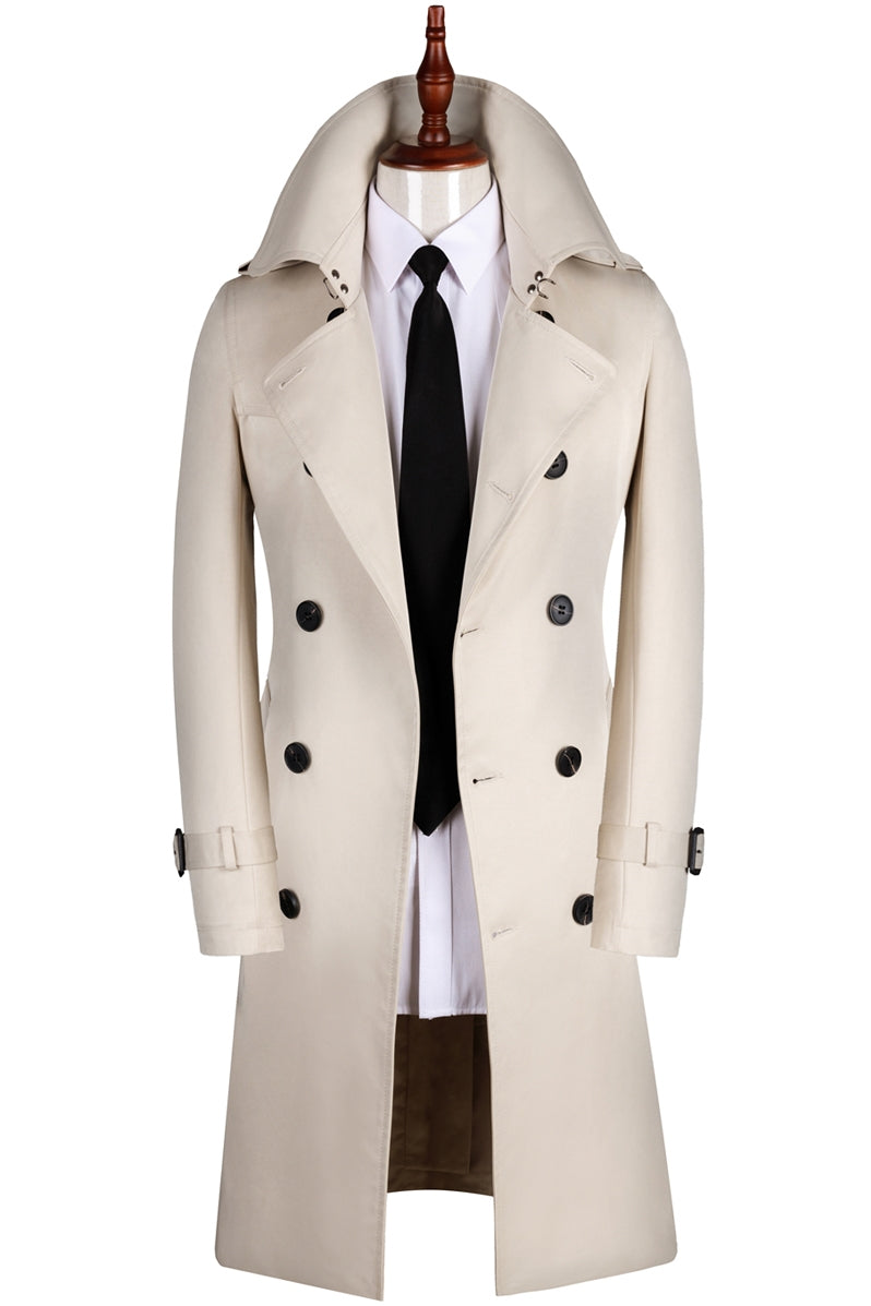 Long Double Breasted Spring And Autumn Slim Business Coat
