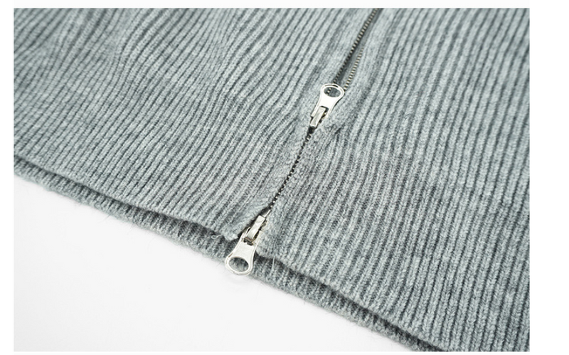 Autumn Winter New Fund Pure Color Knit Cardigan Coat
