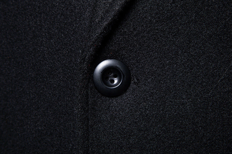 Men's Medium Length Oversized Woolen Coat