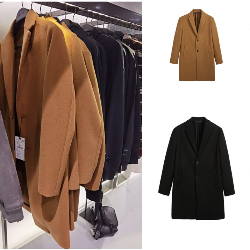 Men's Comfortable-fit Woolen Coat