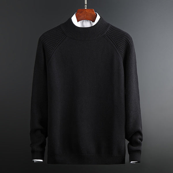 Men Thick Round Neck Slim Casual sweater