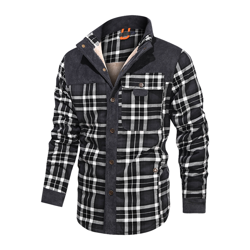 Men Warm Jacket Fleece Slim Fit Autumn Winter Jacket