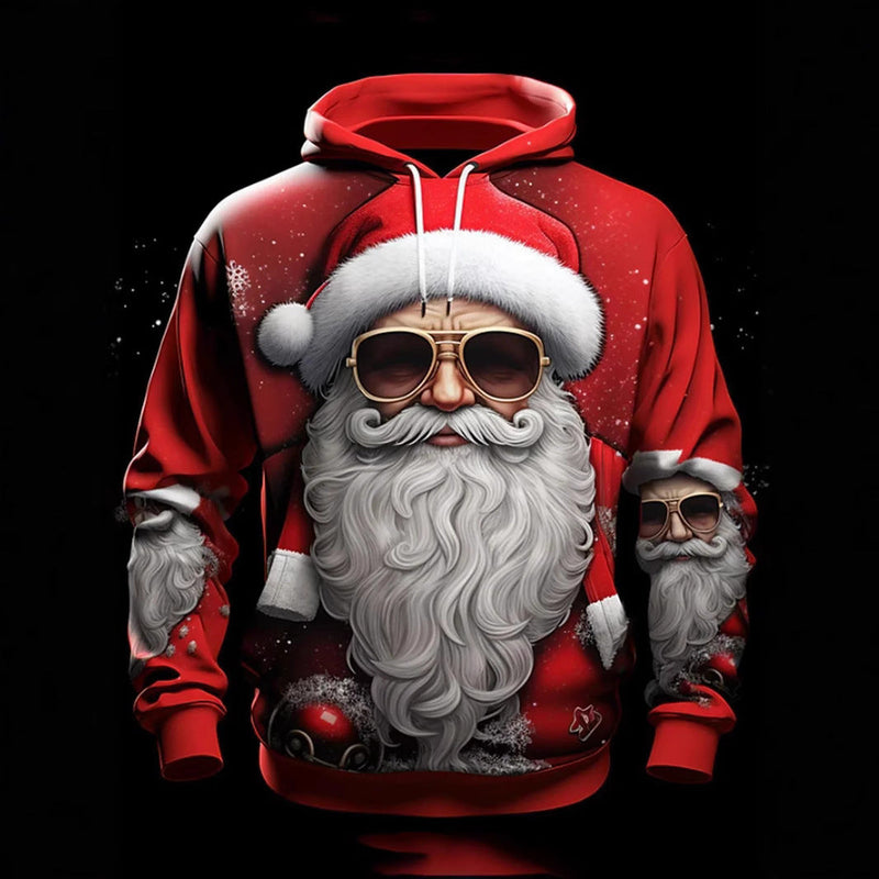 Printed Men's Drawstring Hoodie