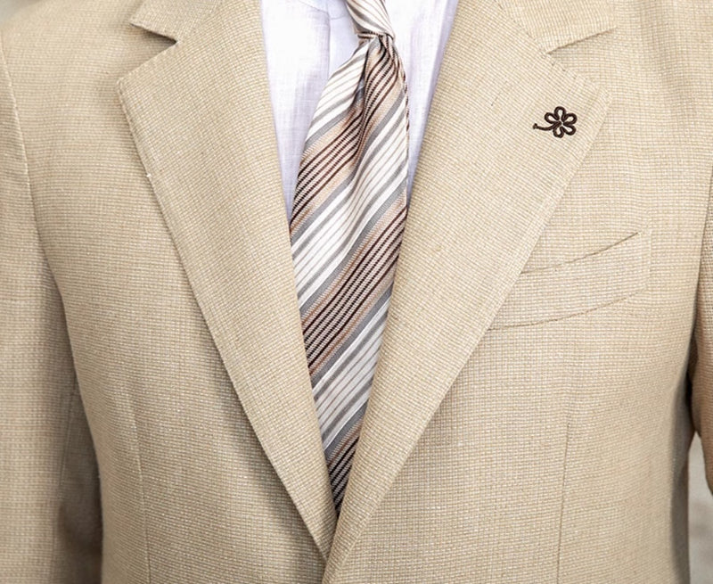 Commuter Cotton And Linen Textured Single-breasted Suit British Breathable blazer
