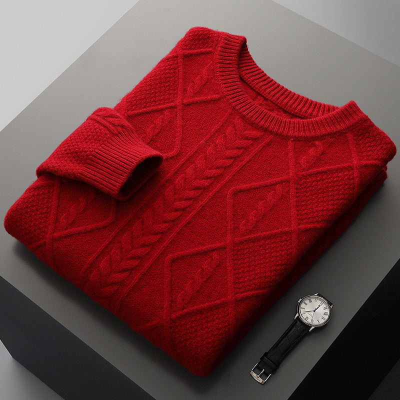 Thick Loose Twist Base Cardigan Sweater