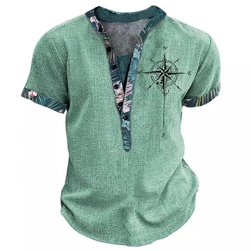 European And American 3D Printed Shirt