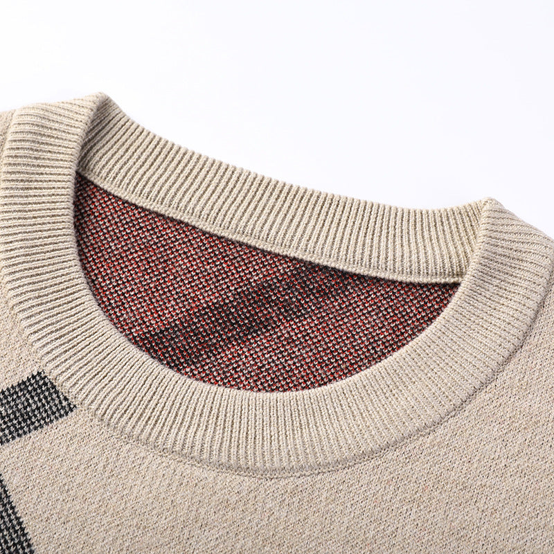 Men's Casual Loose Print sweater